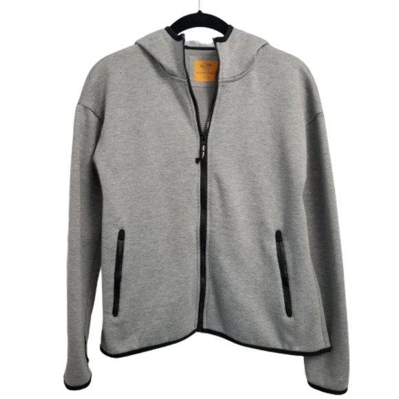 Champion Hooded Jacket Victory Fleece Full Zip Zip Pockets Gray L 10-12 - Picture 2 of 11